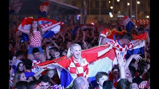 Croazia migliaia di tifosi in festa a Zagabria [upl. by Hermine]