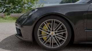 2017 Porsche Panamera Turbo Volcano Grey  Footage [upl. by Aicileb716]