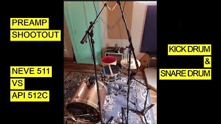 Preamp shootout  API 512c vs Neve 511 Drums [upl. by Waterman]