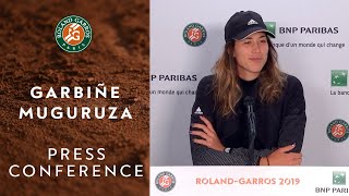 Garbiñe Muguruza  Press Conference after SimonneMathieu Courts Inauguration  RolandGarros 2019 [upl. by Glover423]