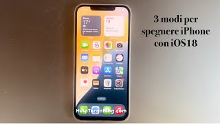 Come spegnere iPhone con iOS18 [upl. by Barmen327]