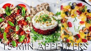 3 NoCook Fancy Vegan Appetizers You ACTUALLY Want to Make [upl. by Arras]