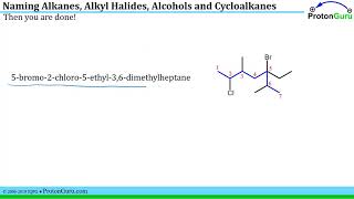 Proton Guru Practice I14 Naming Alkanes Alkyl Halides Alcohols and Cycloalkanes [upl. by Argent]