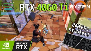 🚀 RTX 4060 Ti  Ryzen 5 5600X · 240fps capped · Fortnite CHAPTER 5 · COMPETITIVE SETTINGS [upl. by Giacinta]