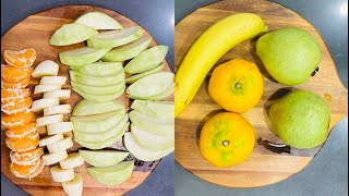 🌈 CUTTING PEELING GUAVA BANANA AND TANGERINE FRUITS FRUITS Satisfyingsound asmr [upl. by Magda]