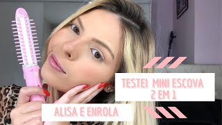 SERÁ QUE FUNCIONA Shopee  testando mini escova enrola cabelo chapinha alisadora 2 em 1 bivolt A4 [upl. by Cumings516]