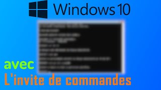 Installer Windows 10 avec linvite de commandes [upl. by Merrow]