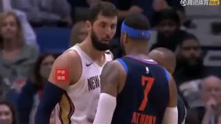 Carmelo Anthony Stares Down Mirotic For Talking Shit To Him You Aint Bout That Life！quotSavage timequot [upl. by Belldas]