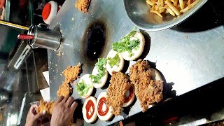 Zinger Burger  Crispy Fried Chicken  Street Food  Easy Cooking Lahori shorts [upl. by Lorri]