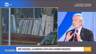 APE sociale la nuova lista dei lavori gravosi  Unomattina 22092021 [upl. by Torrell]