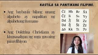 PANITIKAN SA PANAHON NG KASTILA EDUCATION PURPOSE ONLY [upl. by Adest]