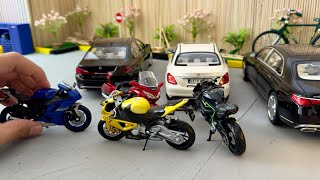 118 Scale Diecast Motorcycles and Cars Collection [upl. by Hammerskjold]