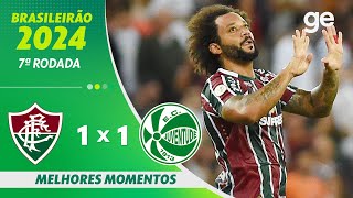 FLUMINENSE 1 X 1 JUVENTUDE  MELHORES MOMENTOS  7ª RODADA BRASILEIRÃO 2024  geglobo [upl. by Story]