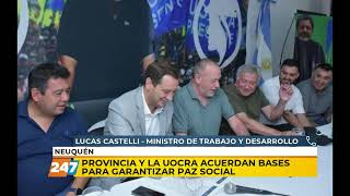 Provincia y UOCRA acuerdan bases para garantizar paz social  Lucas Castelli [upl. by Anuait]