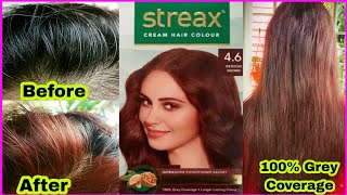 STREAX Reddish Brown Hair Colour100 Grey Coverage At HomeFull DemoSHOTS BY SNIGDHA [upl. by Kohn]