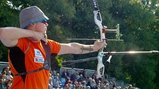 Archery in slow motion  Recurve bow  Odense 2016 [upl. by Riesman692]