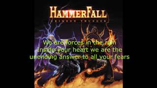 Hammerfall Crimson Thunder Lyrics [upl. by Alano351]