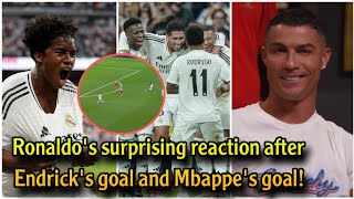 Cristiano Ronaldos surprising reaction to Endricks strange goal and Mbappes goal [upl. by Flor222]