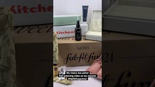 My Fall 2024 FabFitFun choice picks unboxing [upl. by Naujd]