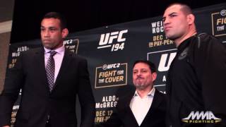 UFC 196 Fabricio Werdum vs Cain Velasquez Staredown [upl. by Amzu778]