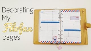 Decorating My Filofax Pages [upl. by Acissey44]