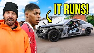 DRIVING MARCUS RASHFORDS WRECKED ROLLS ROYCE FOR THE FIRST TIME [upl. by Barbarese170]