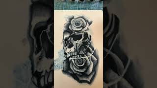 Skull and roses tattoo tattoo tattoos [upl. by Screens]