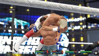 MOST OVR SUPERSTARS IN EPIC ELIMINATION CHAMBER 4K 60FPS WWE 2K24 romanreigns codyrhodes johncena [upl. by Nahshon]