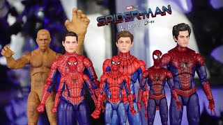 Marvel Legends Spiderman No Way Home All spidermen and Sandman Figure review [upl. by Seale]