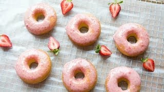 The Best Baked Doughnuts with Fresh Strawberry Glaze [upl. by Lance336]