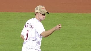 McCreery on RBI program first pitch [upl. by Nahgaem128]