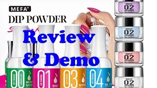 MEFA 3Color Dip Powder Starter Nail Kit  review amp demo [upl. by Mott]