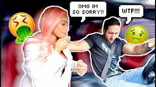 GETTING CAR SICK AND THROWING UP PRANK ON BOYFRIEND [upl. by Ecnatsnok]