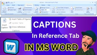 How to Use CAPTIONS IN Reference TAB IN MS WORD  Why do we use caption in Word [upl. by Fernand]