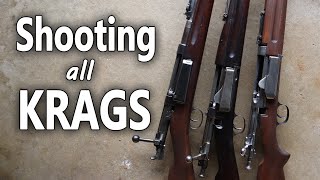 Shooting Krag Jorgensen Rifles from Denmark US and Norway [upl. by Yllus]