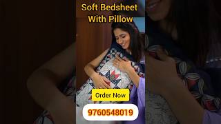 order Now9760548019👈 bedsheet with pillowbedsheet bedsheetandpillow shortvideo shorts ytshorts [upl. by Rory]