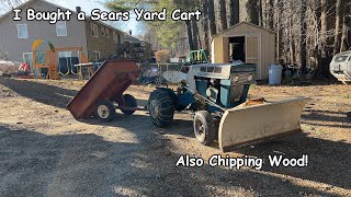 Buying a Sears Yard Cart and Chipping Wood [upl. by Estrella]