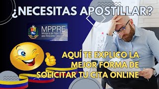 👉Cómo pedir💥CITA DE APOSTILLA en Venezuela y en el Extranjero✅Fácil y en el menor🚀Tiempo Posible [upl. by Earahs]