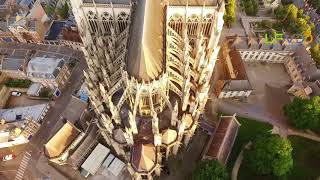 Cathédrale NotreDame dAmiens dans la Somme vue du drone une vidéo LFVDD [upl. by Anella]