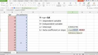 Regression Analysis with MS Excel [upl. by Hgielyak]