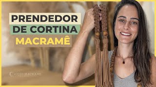 COMO FAZER PRENDEDOR DE CORTINA EM MACRAME [upl. by Inram]