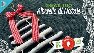 ALBERO DI NATALE in LEGNO FAI DA TE 🎄 Decorazione Rustica Naturale Tutorial Facile [upl. by Crescentia396]