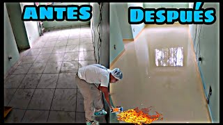 APLICANDO RESINA EPOXI EN PISO VEA EL PASO A PASO CLIENTE FELIZ 🧑‍🦳 [upl. by Cathie]