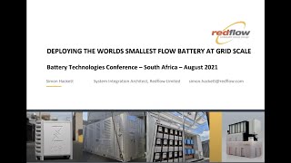 Deploying Redflow Zinc Bromine Batteries from Houses up to Grid Scale [upl. by Nrek]