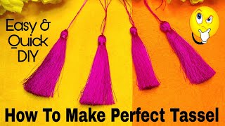 How To Make Perfect Tassels With Silk Thread  DIY Tassels Tassels Making Tutorial  Silk Tassels [upl. by Ahcorb]