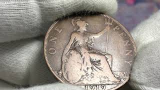 1919 One Penny  George V United Kingdom [upl. by Len363]