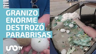 Granizo sorprende a Coahuila rompe cristales de automóviles [upl. by Ahsekan]