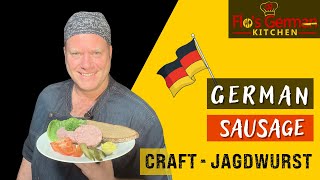 🇩🇪🍖 How to Make German Jagdwurst  Traditional Sausage Recipe 🍖🇩🇪 [upl. by Tcideneb]