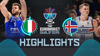 Italy 🇮🇹 vs Iceland 🇮🇸  Highlights  FIBA EuroBasket 2025 Qualifiers [upl. by Sly]