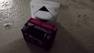 Motorcycle Battery  Unboxing and Filling a YUASA YTX9BS [upl. by Bough939]